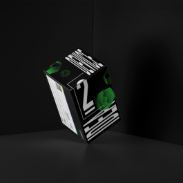  mipart Verpackung auf schwarzem Hintergrund